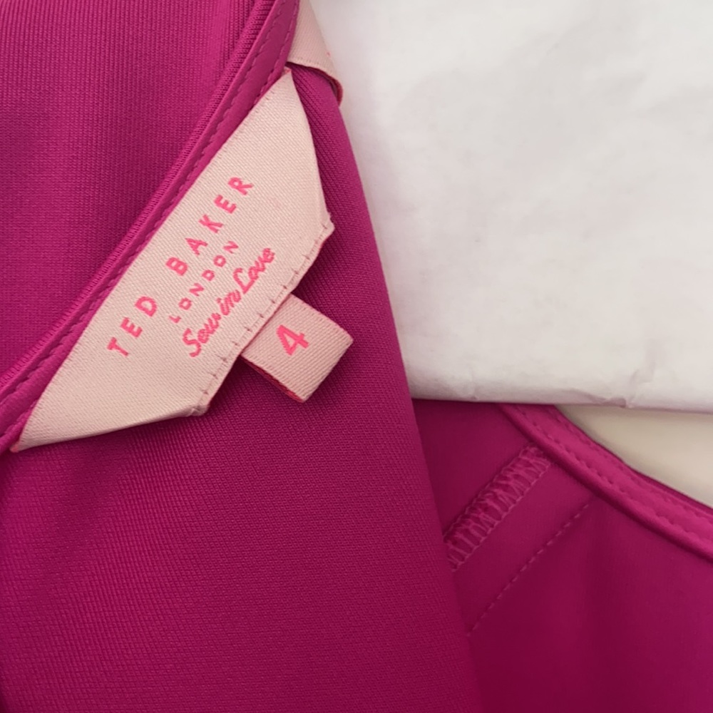 Ted Baker Pink Neoprene Skater Cocktail Dress - Picture 5 of 6